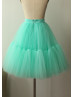 Turquoise Blue Tulle Knee Length Tutu Skirt Turquoise Blue Tulle Knee Length Tutu Skirt